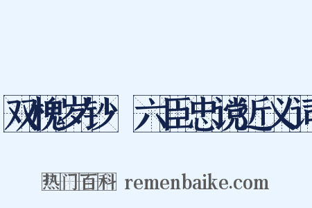 双槐岁钞·六臣忠谠近义词是什么意思的图片